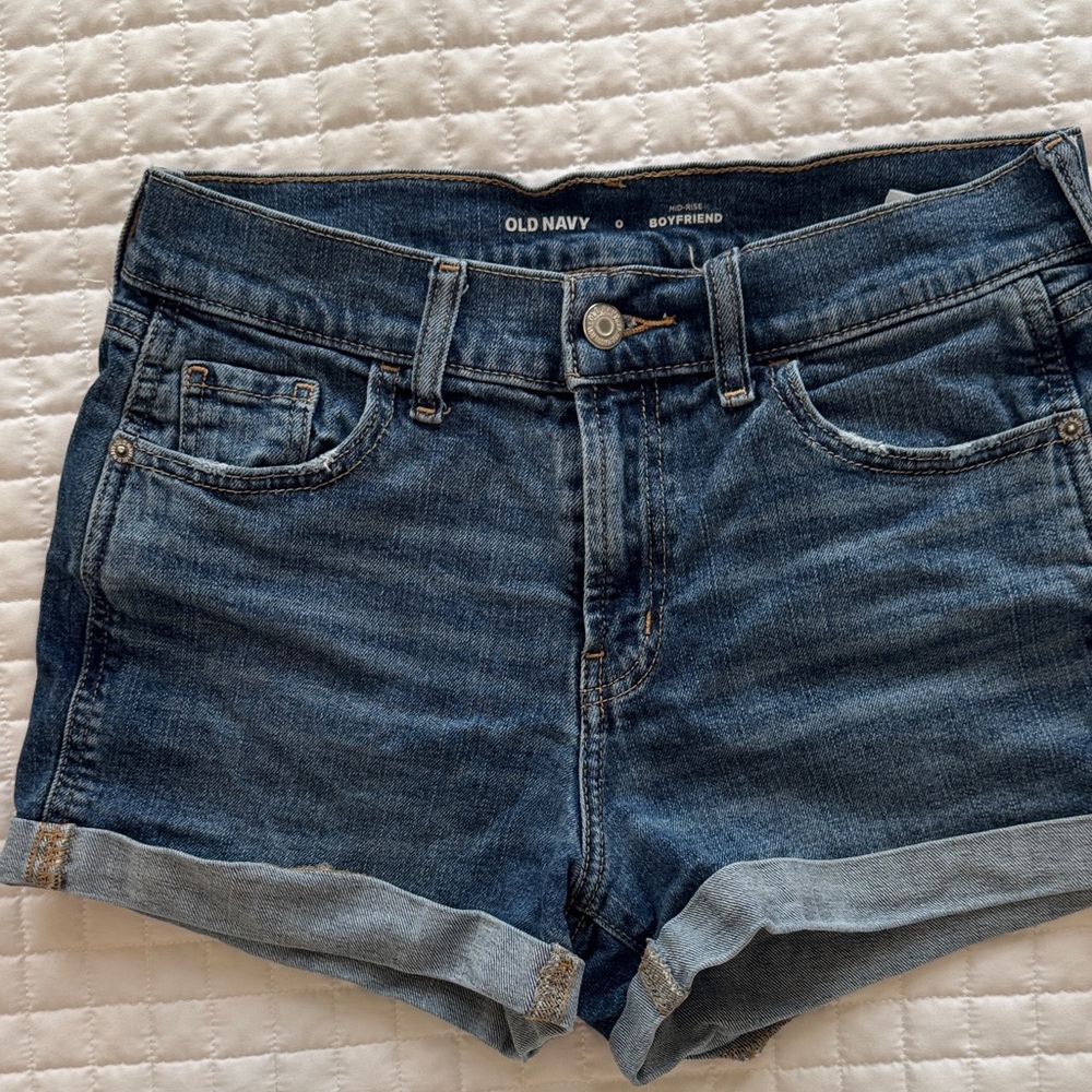 Old Navy Women's Jean Shorts - Dark Blue Size 0